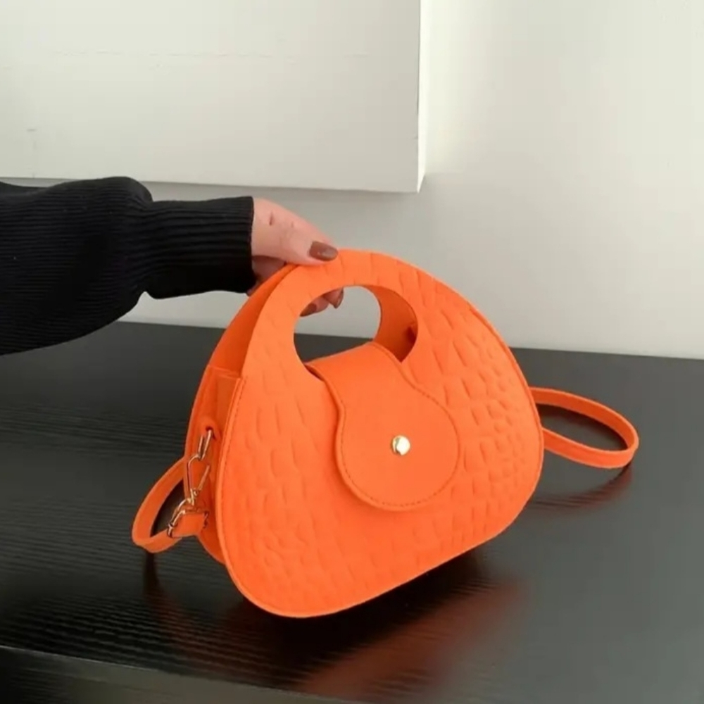 CROCODIE Embossed felt Double handle purse crossbows bag